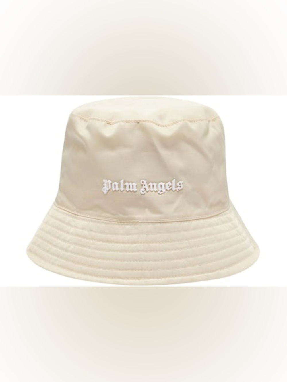 NWT Palm Angels Classic Logo Bucket Hat Cream Beige O/S Ret. $235
